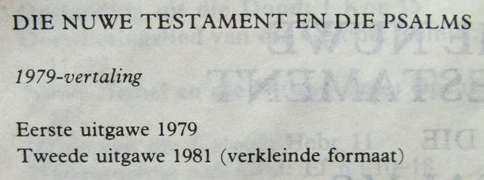 1981 SADF Afrikaans Pocket Bible