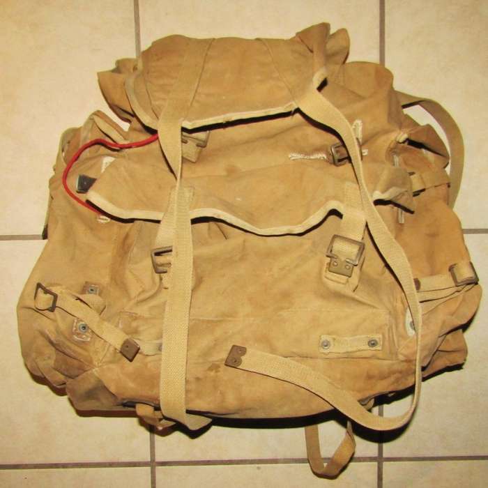 Old Military Ruck Sack with Metal Frame