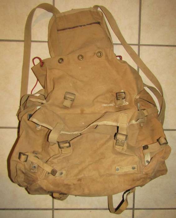 Old Military Ruck Sack with Metal Frame