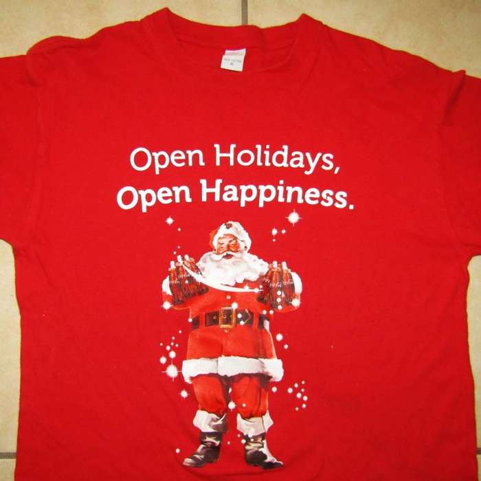 Old Coca Cola Holidays Santa Claus Shirt