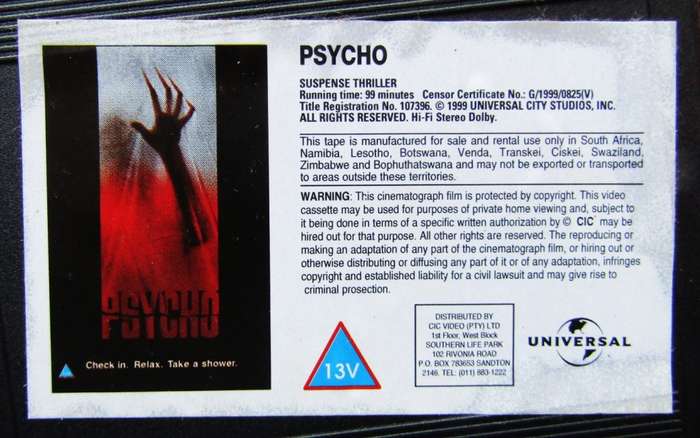 Psycho - Vince Vaughn - Movie VHS Tape (1999)