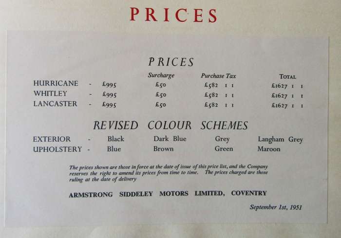 1950 British Armstrong Siddeley Motors Brochure