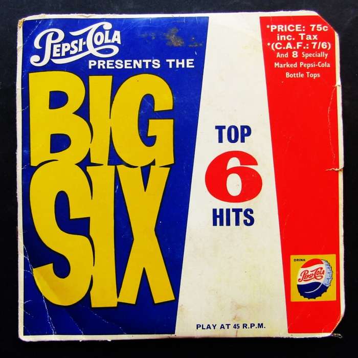 Old Pepsi Cola Big 6 Hits Music Record