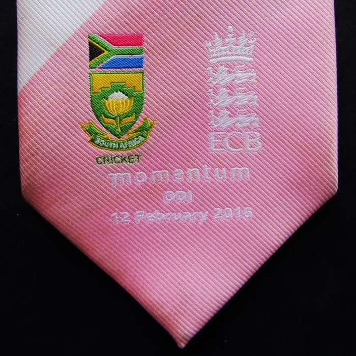 12 Feb 2016 SA vs England ODI Cricket Match Neck Tie