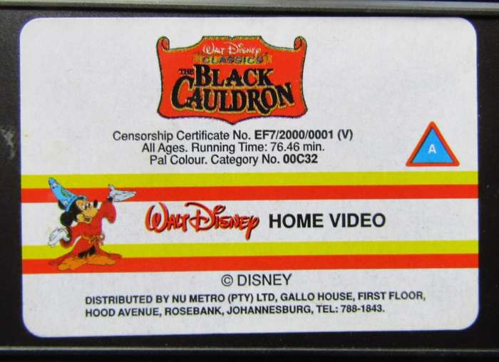 The Black Cauldron - Walt Disney VHS Tape (2000)