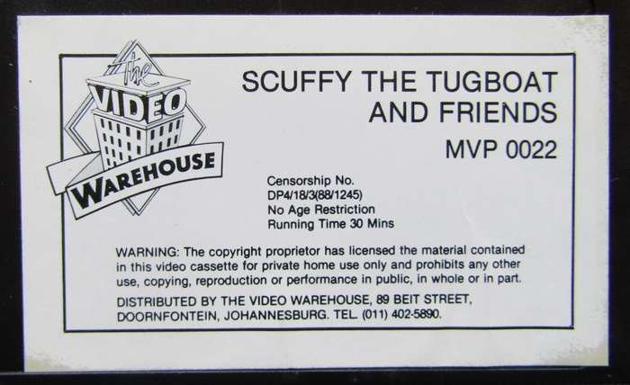 Scuffy the Tugboat and Friends - VHS Video Tape (1989)