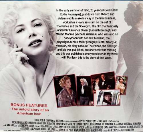 My Week with Marilyn Blu-Ray Starring  Michelle Williams (Actor), Emma Watson (Actor)Kenneth Branagh