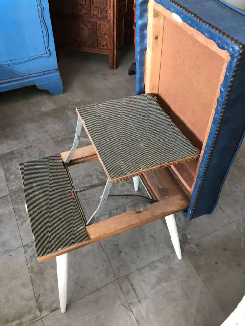 Midcentury Folding Step Stool 1950`s