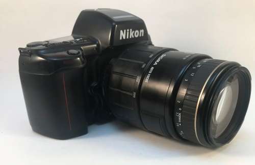 Vintage Nikon N90 35mm SLR Camera with Sigma 70-300mm Not Working