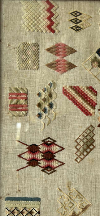 Framed Vintage Sampler - Square
