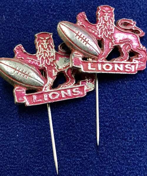 Pair Lions Rugby Pins