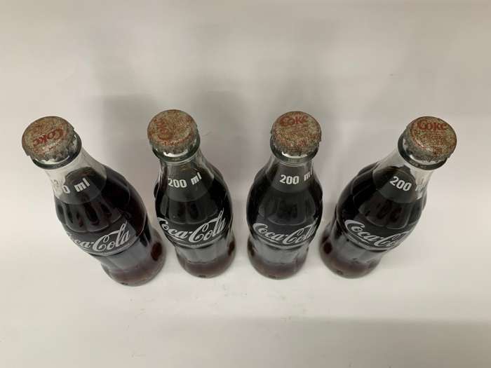Vintage Coca-Cola 200ml Glass Bottles Full Never Opened