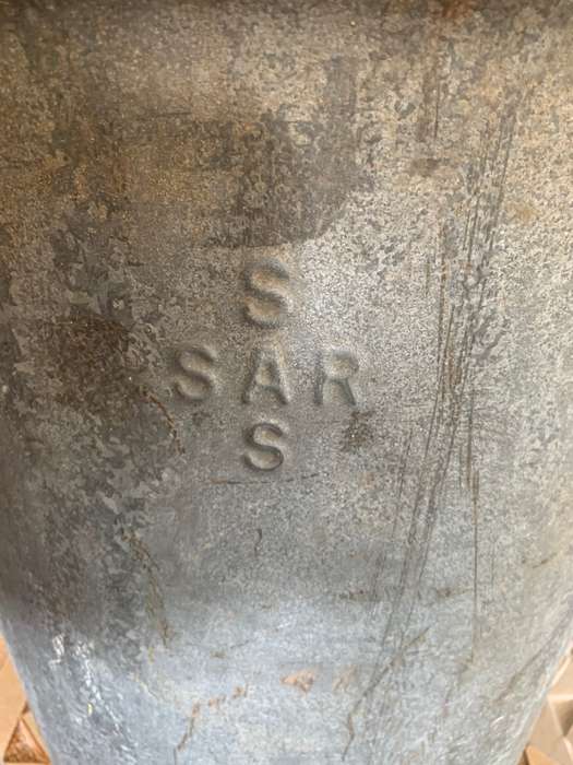 SAR Galvanised Rubbish Bin