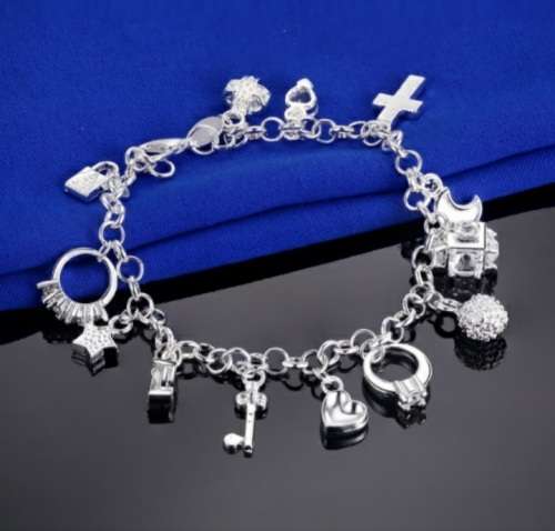Beautifull charm bracelet s925 with 13 charms