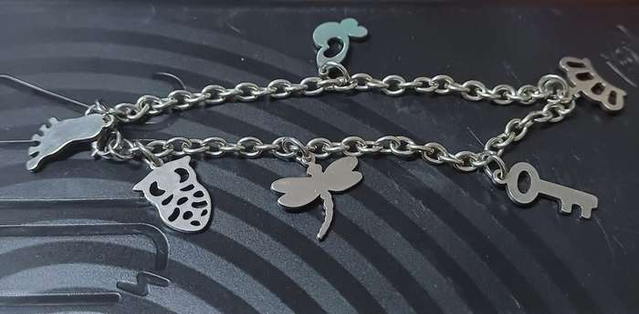 4mm titanium charm bracelet