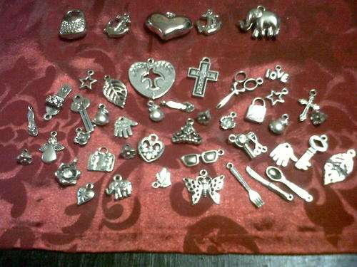 !! charms Silver nickle(40) and metalized(5)