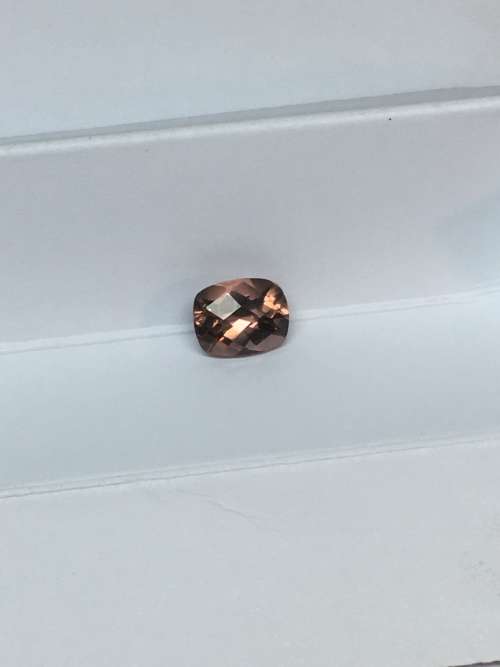 DARK ORANGE CUSHION SHAPED TOURMALINE, 2,4CT