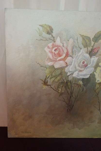 AN INCREDIBLE ORIGINAL SIGNED "ROSES" OIL PAINTING BY ACCOMPLISHED SOUTH AFRICAN ARTIST KJ FAURE