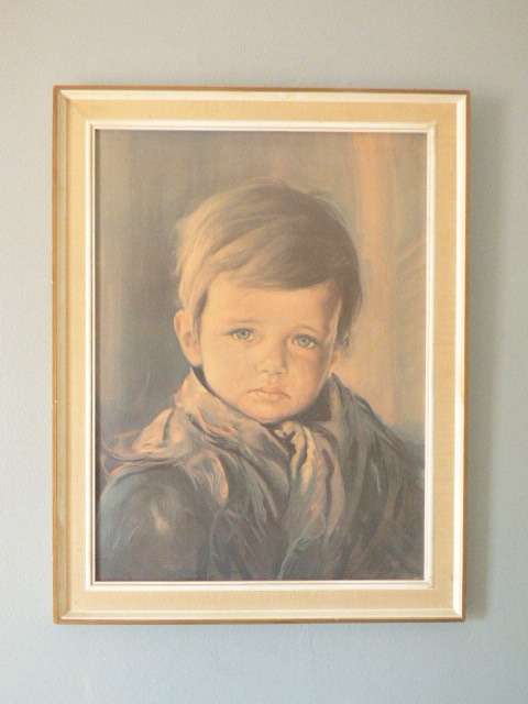 A LOVELY ILLUSTRATION PRINT OF "THE CRYING BOY" BY GIOVANNI BRAGOLIN. GORGEOUS!!