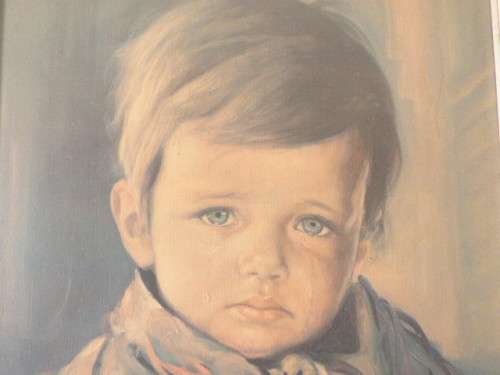 A LOVELY ILLUSTRATION PRINT OF "THE CRYING BOY" BY GIOVANNI BRAGOLIN. GORGEOUS!!