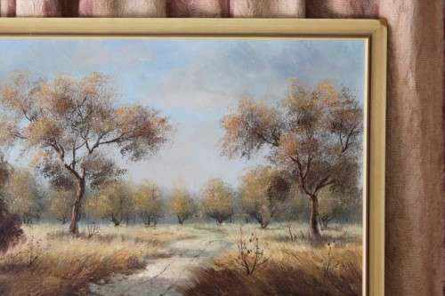 A STUNNING FRAMED AND SIGNED OIL ON CANVAS LANDSCAPE PAINTING BY SOUTH AFRICAN ARTIST BARRY ROSS