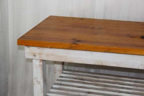 AN AWESOME "RUSTIC" SIDE SERVER WITH SLATTED SHELVES = PREFECT FOR INFORMAL AREAS