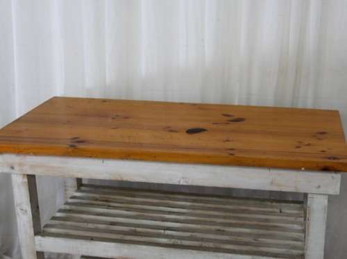 AN AWESOME "RUSTIC" SIDE SERVER WITH SLATTED SHELVES = PREFECT FOR INFORMAL AREAS