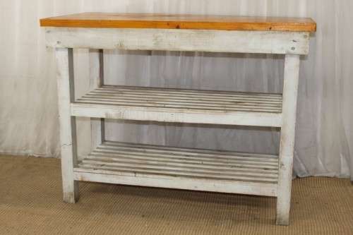 AN AWESOME "RUSTIC" SIDE SERVER WITH SLATTED SHELVES = PREFECT FOR INFORMAL AREAS