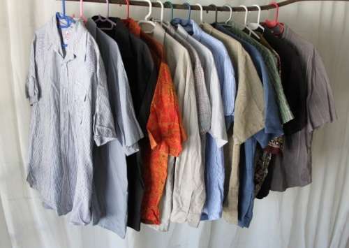 AN AWESOME COLLECTION OF 14x ASSORTED MEN'S SHIRTS INCLUDING 5.11 TACTICAL SERIES & POLO bid/shirt