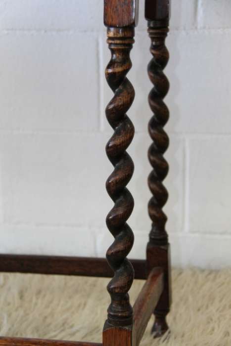 An extremely rare Victorian antique oak cutlery canteen (caddy) table stand in remarkable condition