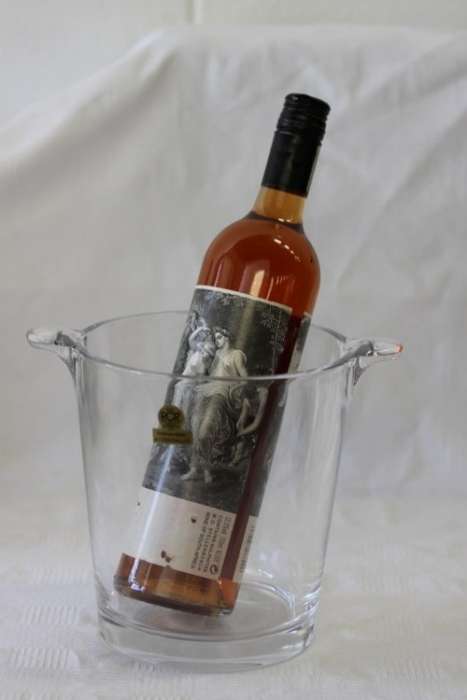 A magnificent Italian made "RCR" 24% crystal ice bucket/ wine cooler in remarkable condition