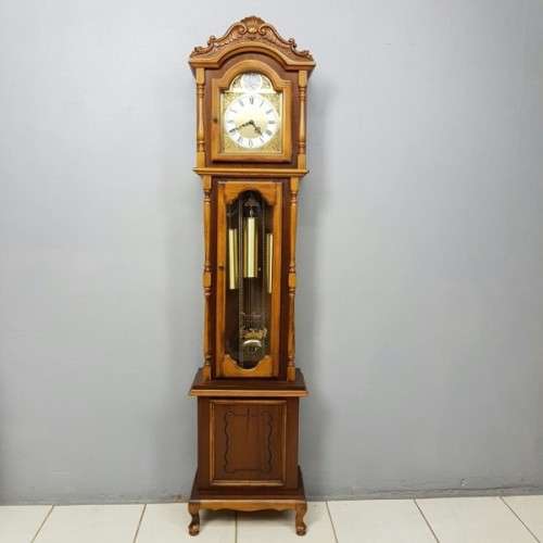 A Magnificent Vintage German Made "Tempus Fugit" Grandfather clock w/ a Hermle Mechanism