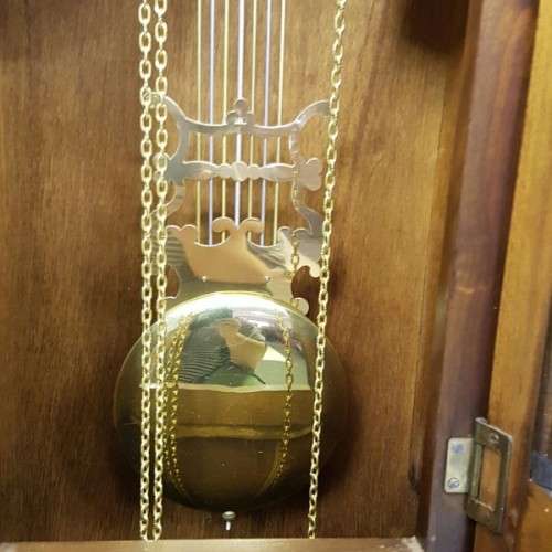 A Magnificent Vintage German Made "Tempus Fugit" Grandfather clock w/ a Hermle Mechanism