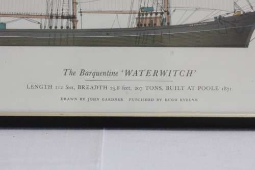 Stunning "The Barquentine Waterwitch" framed print in awesome condition - RS17Sale