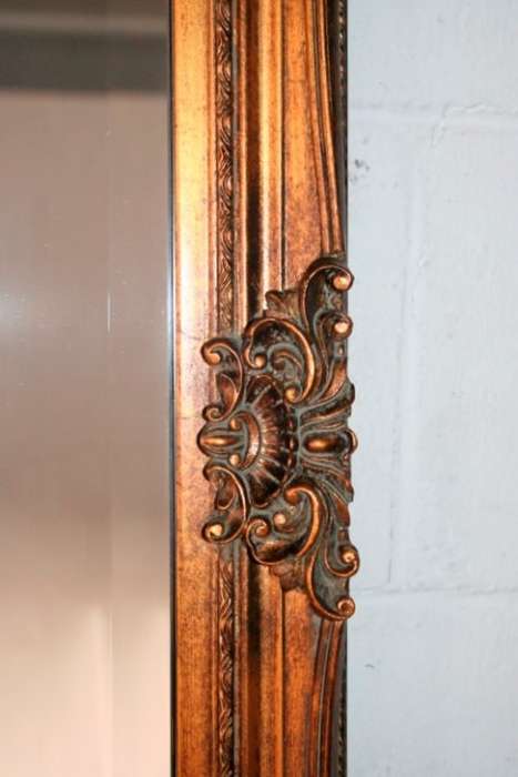 Awesome and stylish bevelled glass ornate gold gilded wooden framed wall mirror - RS17M
