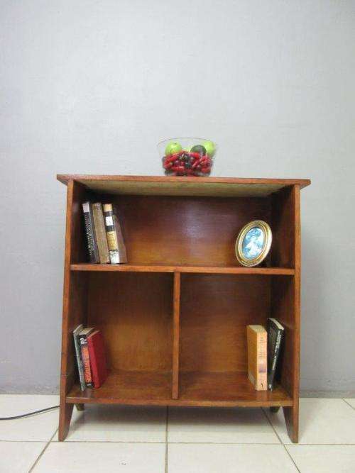 Lovely stylish wooden book case with three compartments - great in a study, reading room! RS17Sale