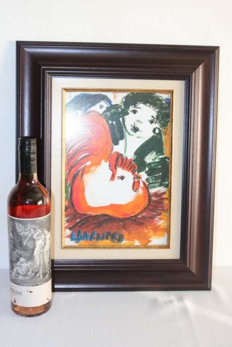 A stunning original signed "Lynette Barnard" framed painting of a figure - vibrant art - RS17AB
