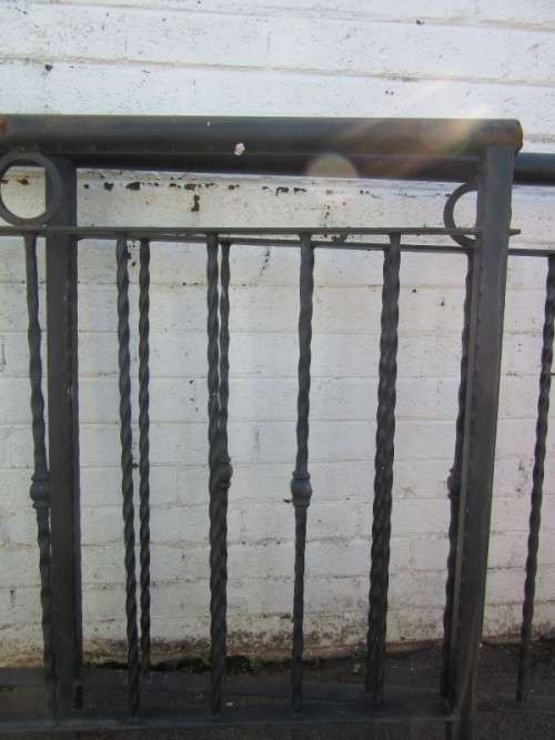 A superb 'job lot' of top-quality solid wrought iron balustrade sections (40 meters) RS17Sale