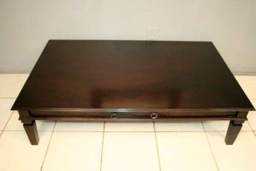 A beautifully made LARGE Indonesian Teak centre coffee table with gorgeous classic lines & a drawer