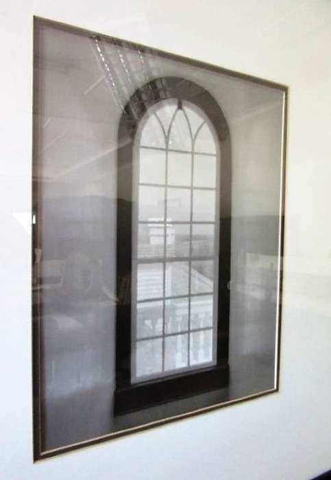 **RS17** A (large) black and white photograph of a "window" in a complimentary broad-border frame