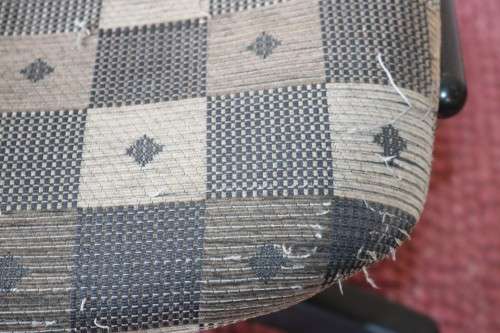 A comfortable fabric upholstered swivel office/ desk chair; would be ideal for home study - RS17Sale