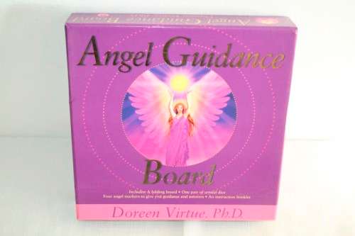 A boxed "Angel Guidance Board" by Doreen Virtue including folding board,crystal dice and booklet