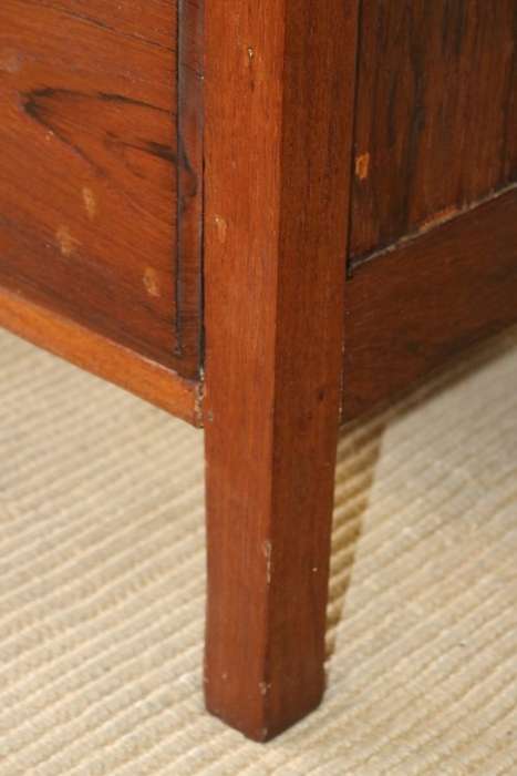 An extraordinary LARGE vintage five-drawer Teak chest of drawers with ornate handles - amazing!