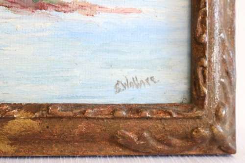 **RS17** A wonderful framed (behind glass) painting signed "S. Wallace" of the Twelve Apostles