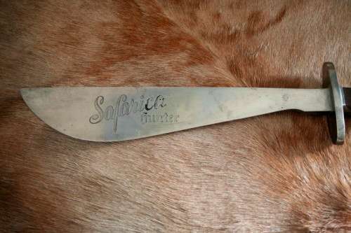 An incredibly rare vintage original German Solingen "Carl Schlieper" Safarica Hunter Machete knife