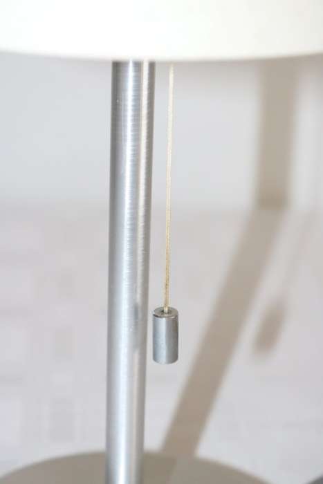 **RS17** A lovely brushed steel desk/ table lamp with a stunning shade in very good condition