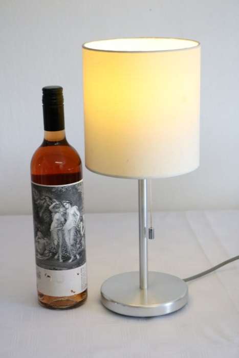 **RS17** A lovely brushed steel desk/ table lamp with a stunning shade in very good condition
