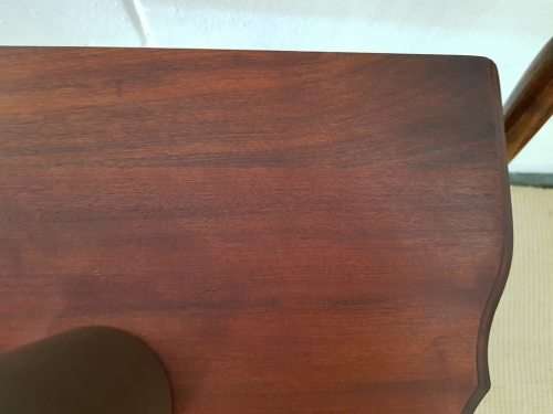 A beautiful vintage (larger than normal) ball & claw Imbuia half moon display/occasional table - wow