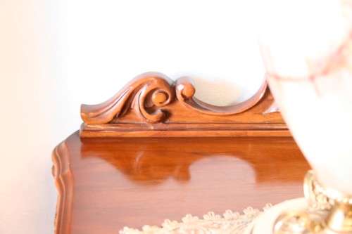 An exquisite vintage side server cabinet with carved detailing and loads of drawer & cupboard space