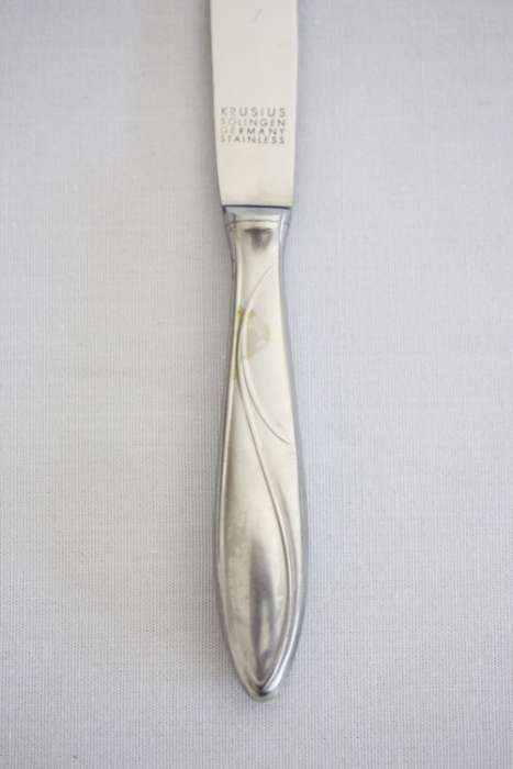 An exquisite set of 6x vintage German made Krusius Solingen (Stainless steel) butter knives